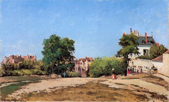  Camille Pissarro The Crossroads, Pontoise (also known as Place du Vieus Cimitiere) - Art Print