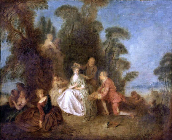  Jean Joseph Pater The Crowned Shepherdess (La Bergere Courronnee) - Art Print