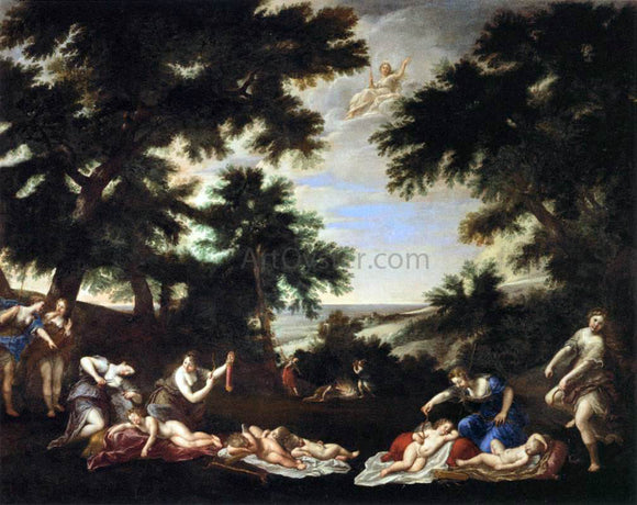  Francesco Albani The Cupids Disarmed - Art Print