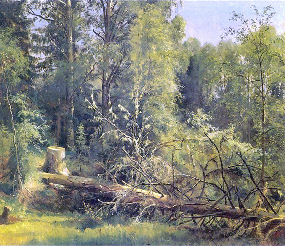  Ivan Ivanovich Shishkin The Cut Down Tree - Art Print