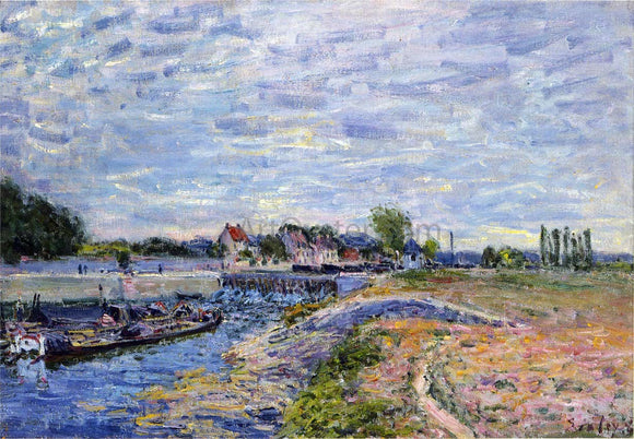  Alfred Sisley The Dam at Saint Mammes - Art Print