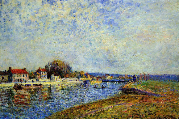  Alfred Sisley The Dam, Loing Canal at Saint-Mammes - Art Print