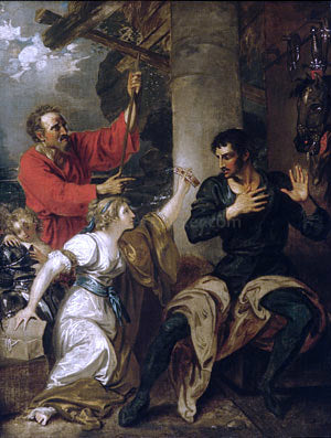  Benjamin West The Damsel and Orlando - Art Print