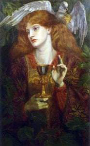  Dante Gabriel Rossetti A Damsel of the Sanct Grael - Art Print