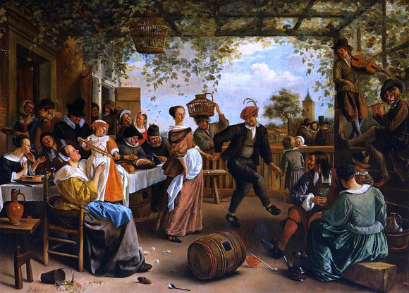  Jan Steen The Dancing Couple - Art Print