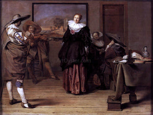  Pieter Codde The Dancing Lesson - Art Print