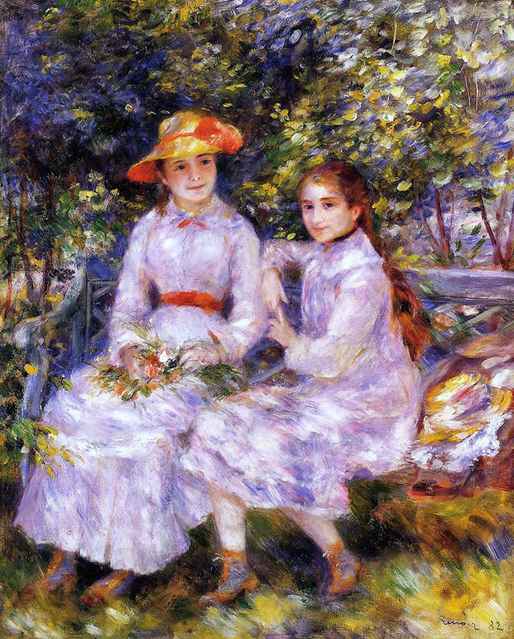  Pierre Auguste Renoir The Daughters of Paul Durand-Ruel (also known as Marie-Theresa and Jeanne) - Art Print