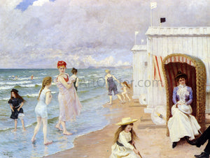  Paul-Gustave Fischer The Day at the Beach - Art Print