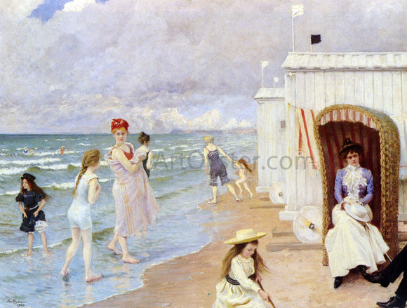  Paul-Gustave Fischer The Day at the Beach - Art Print