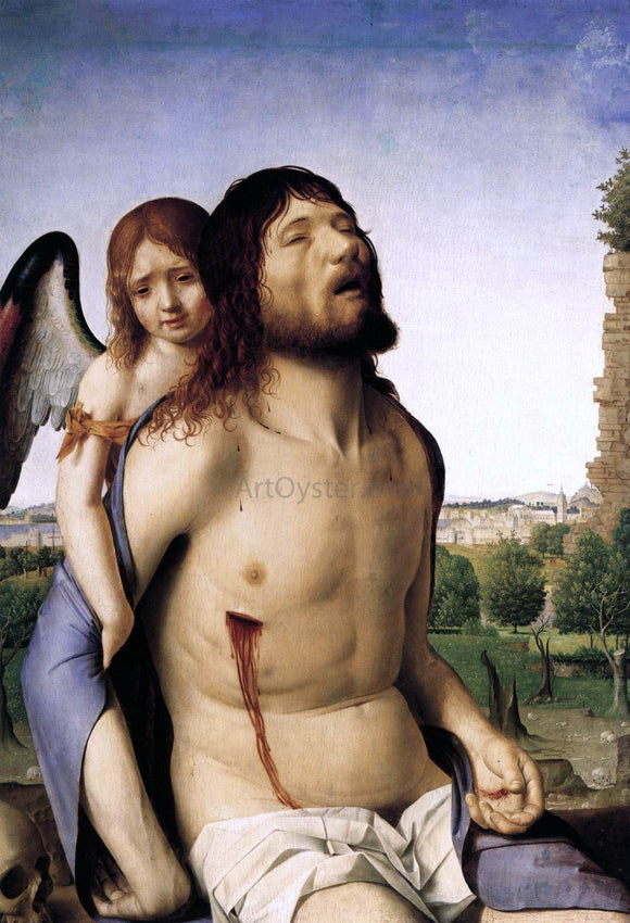  Antonello Da Messina The Dead Christ Supported by an Angel - Art Print