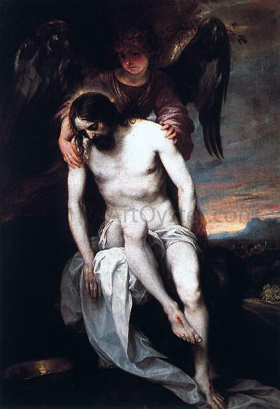  Alonso Cano The Dead Christ Supported by an Angel - Art Print
