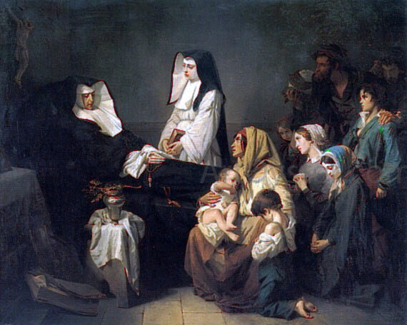  Isidore Augustin Pils The Death of a Sister of Charity - Art Print
