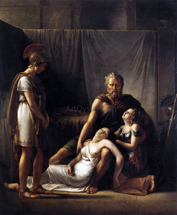  Francois-Joseph Kinsoen The Death of Belisarius' Wife - Art Print