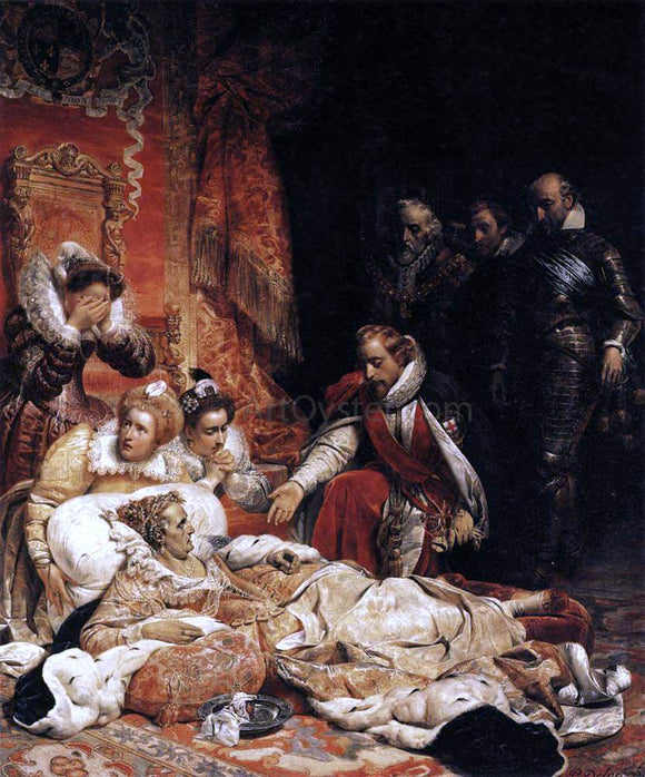  Paul Delaroche The Death of Elizabeth I, Queen of England - Art Print