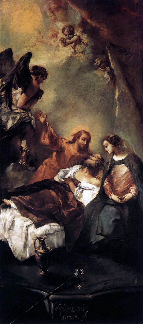  Giovanni Antonio Guardi The Death of Joseph - Art Print