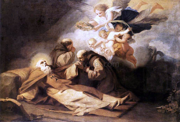  Antonio Viladomat Y Manalt The Death of St Anthony the Hermit - Art Print