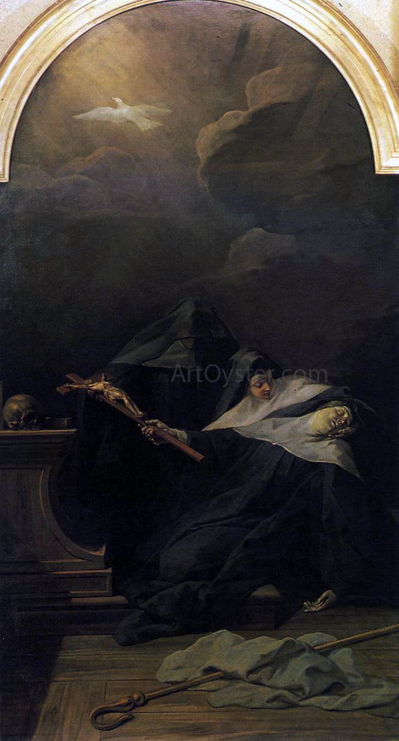  II Restout Jean The Death of St Scholastica - Art Print