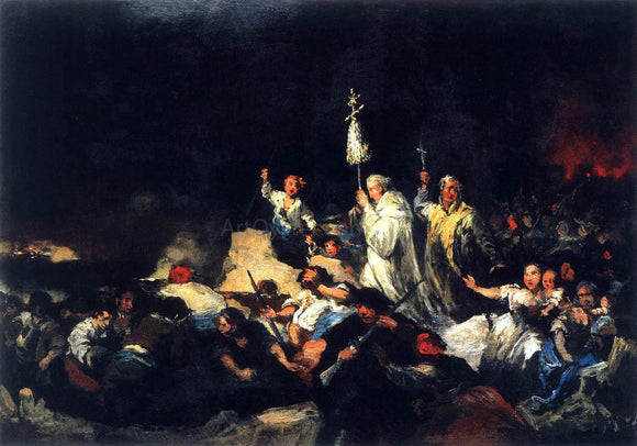  Eugenio Lucas Velazquez The Defence of Saragossa - Art Print