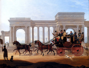  George Henry Boughton The Defiance Coach At Hyde Park Corner - Art Print