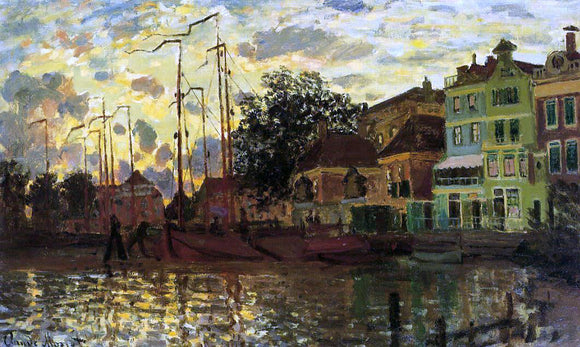  Claude Oscar Monet The Dike at Zaandam, Evening - Art Print