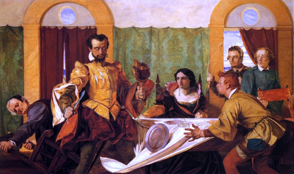  Augustus Leopold Egg The Dinner Scene from 'The Taming of the Shrew' - Art Print