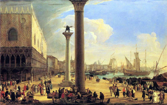  Luca Carlevaris The Dock Facing the Doge's Palace - Art Print