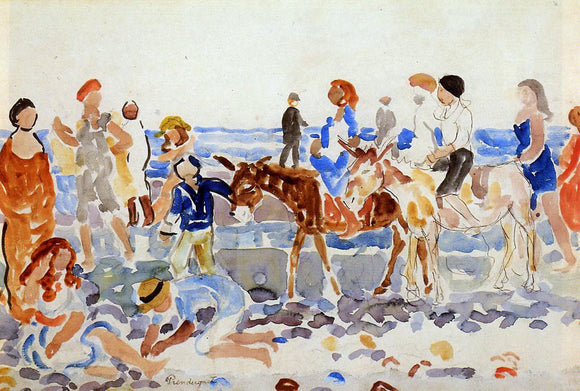  Maurice Prendergast The Donkey Driver - Art Print