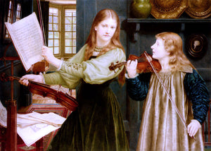  Henry Holiday The Duet, Portrait Of Alexandra, Daughter Of Rev. G. Kitchin And Winifrid, Daughter Of The Painter - Art Print
