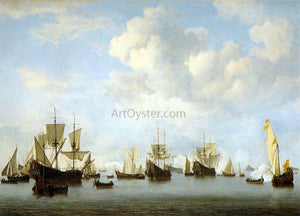  The Younger Willem Van de  Velde The Dutch Fleet in the Goeree Straits (Guinea) - Art Print
