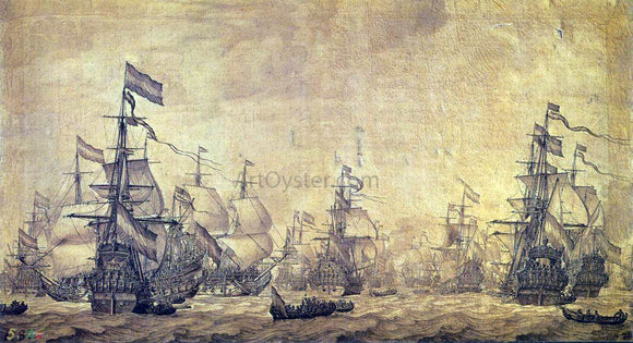  The Elder Willem Van de  Velde The Dutch Navy Sailing - Art Print