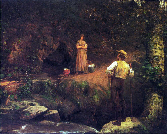  Eastman Johnson The Early Lovers - Art Print