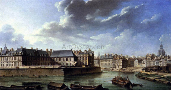  Nicolas-Jean-Baptiste Raguenet The Eastern Tip of Ile Saint-Louis - Art Print