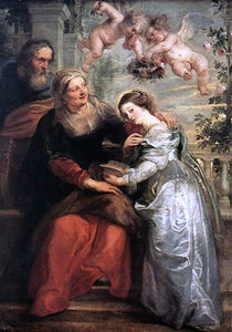  Peter Paul Rubens The Education of the Virgin - Art Print