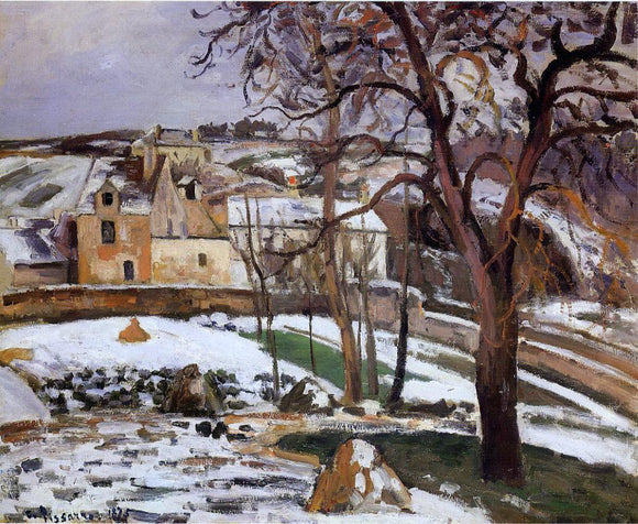  Camille Pissarro The Effect of Snow at l'Hermitage, Pontoise - Art Print