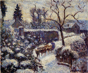  Camille Pissarro The Effect of Snow at Montfoucault - Art Print