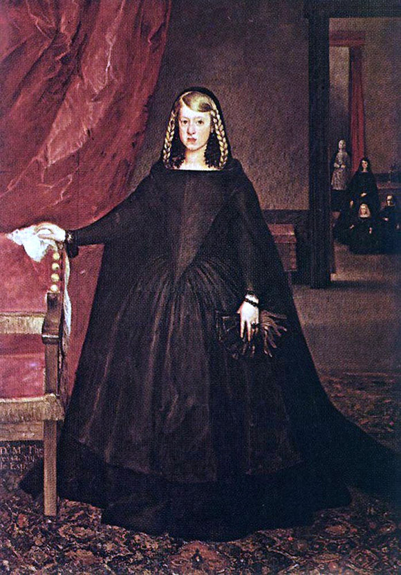  Juan Bautista Martinez Del Mazo The Empress Dona Margarita de Austria in Mourning Dress - Art Print