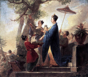 Bernhard Rode The Empress of China Culling Mulberry Leaves - Art Print