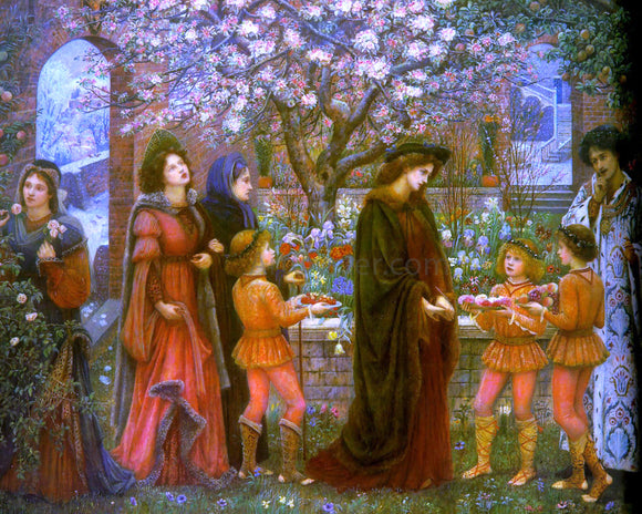  Maria Spartali Stillman The Enchanted Garden of Messer Ansaldo - Art Print