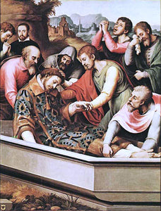  Juan de es De Juanes The Entombment of St Stephen Martyr - Art Print