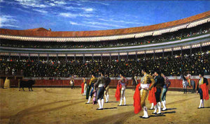  Jean-Leon Gerome The Entrance of the Bull - Art Print