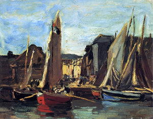  Eugene-Louis Boudin The Entrance to the Port of Honfleur - Art Print