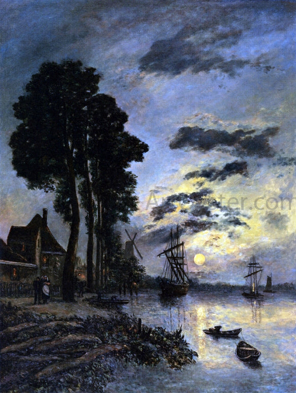  Johan Barthold Jongkind The Entrance to the Port of Rotterdam - Art Print