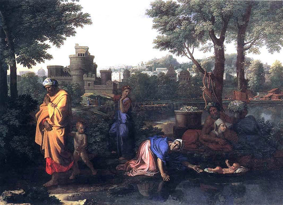  Nicolas Poussin The Exposition of Moses - Art Print