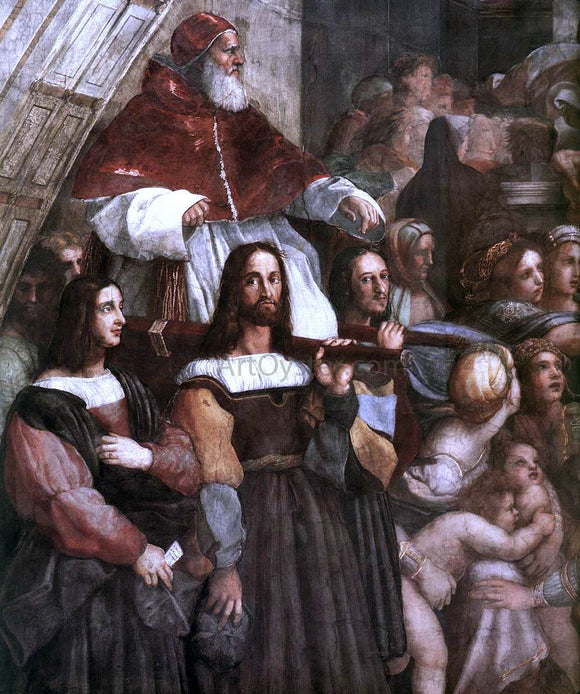  Raphael The Expulsion of Heliodorus from the Temple (detail 1) (Stanza di Eliodoro) - Art Print