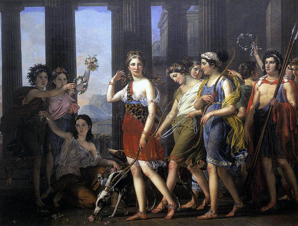  Joseph Paelinck The Fair Anthia Leading her Companions to the Temple of Diana in Ephesus - Art Print