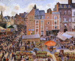  Camille Pissarro The Fair, Dieppe: Sunny Afternoon - Art Print