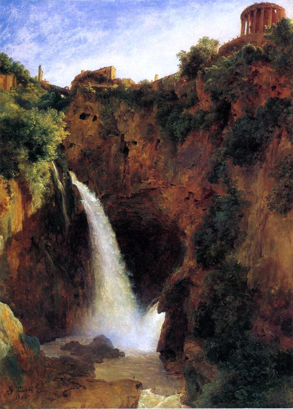  Louise-Josephine Sarazin De Belmont The Falls at Tivoli - Art Print