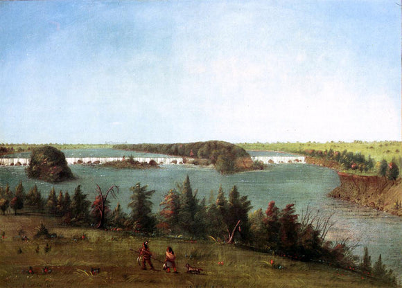  George Catlin The Falls of St. Anthony - Art Print