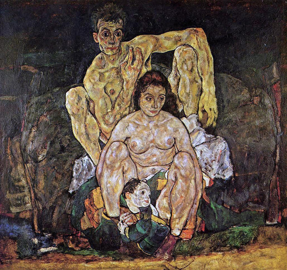  Egon Schiele The Family - Art Print