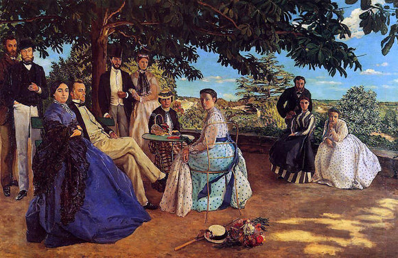  Jean Frederic Bazille The Family Gathering - Art Print